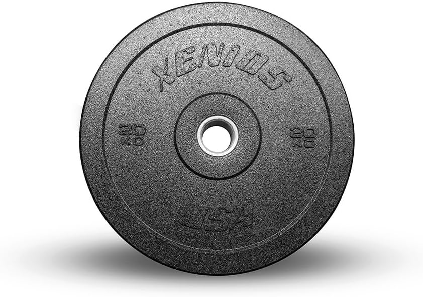 Xenios USA Heavy Duty Rubber Bumper Plate-Black, 20 kg, XSBPRBPLS20