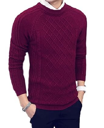 Amazon Spinas スピナス メンズ 秋 冬 ケーブル ニット アラン