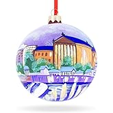 Philadelphia, Pennsylvania Glass Ball Christmas Ornament 4 Inches