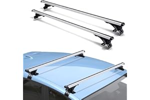 TEQHOME Universal Roof Rack Adjustable 48" Cross Bars, Upgraded Aluminum Alloy Car Roof Rack Carrier Holders Brackets, for Ski Luggage Rack Kayak Bike Canoe Snowboard Cargo Basket,165LB/75KG Capacity