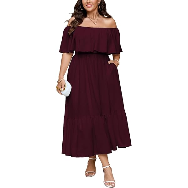 burgundy off the shoulder dress plus size Elegant Plus Size Prom Dresses Lace Off The Shoulder – alinanova