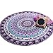 Start Round Purple Bohemian Totem Beach Home Blanket Yoga Mat