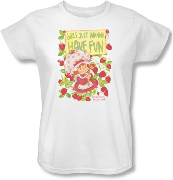 Strawberry Shortcake Women's TShirt Fun One, Large, White Amazon.ca