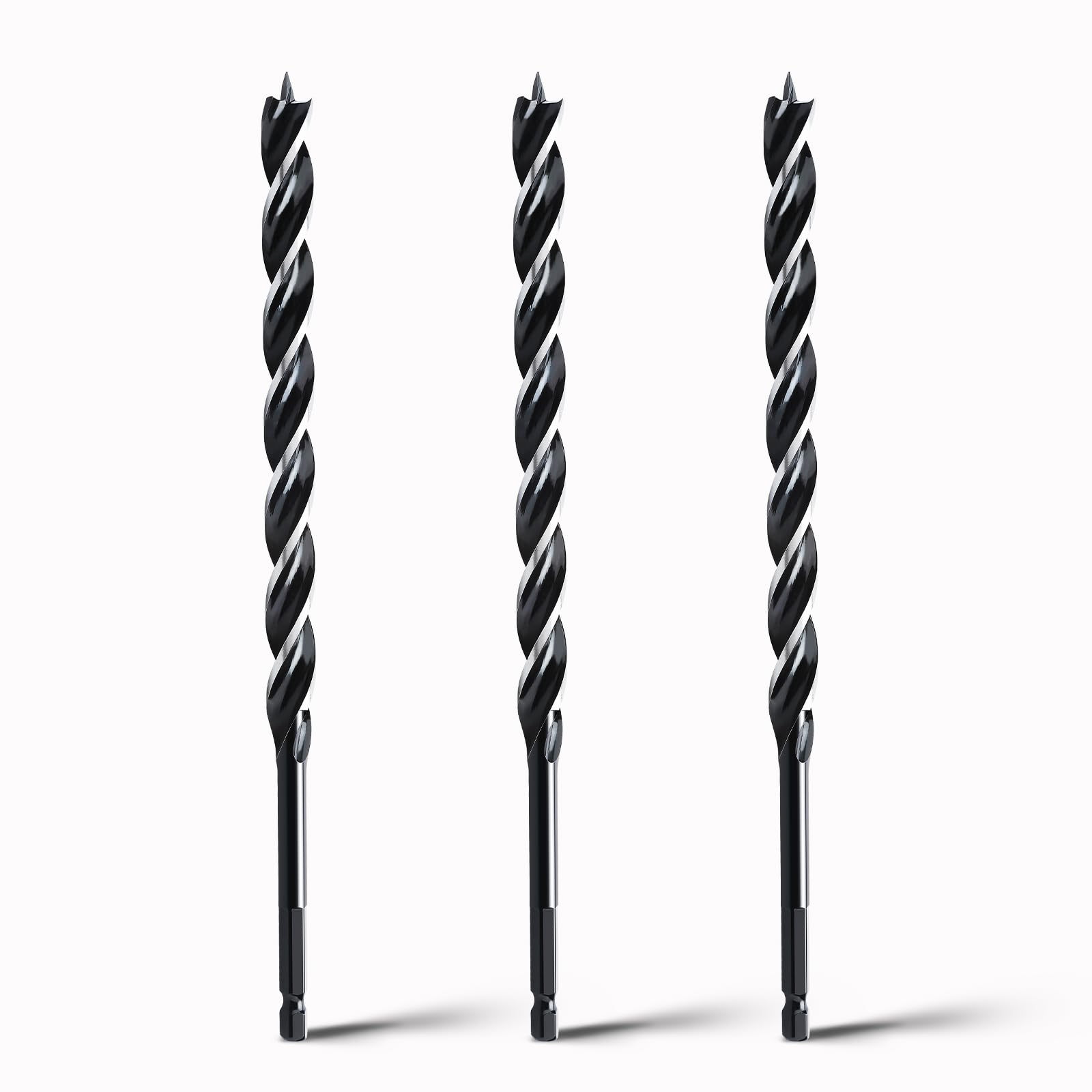 hsawbit Wood Drill Bits, 3pcs x 14mm x 230mm Auger Drill Bit Extra Long Drill Bits Wood Plastic, Drywall Woodworking Hole Drill Bit