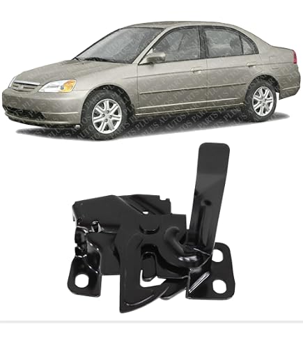 New Front Hood Latch Lock For 2000-2003 Honda Civic Coupe/Sedan - Direct OEM Replacement, Steel