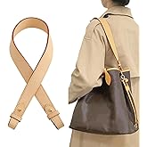 KIYOMIL Genuine Vachetta Leather Shoulder Bag Strap Replacement for Graceful Handbag(APRICOT-Length:25.6in)