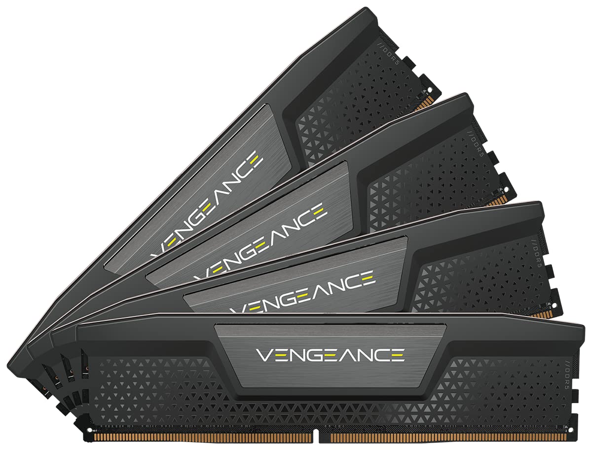 CORSAIR VENGEANCE DDR5 RAM 96GB (4x24GB) 5600MHz CL40 Intel XMP iCUE Compatible Computer Memory - Black (CMK96GX5M4B5600C40)