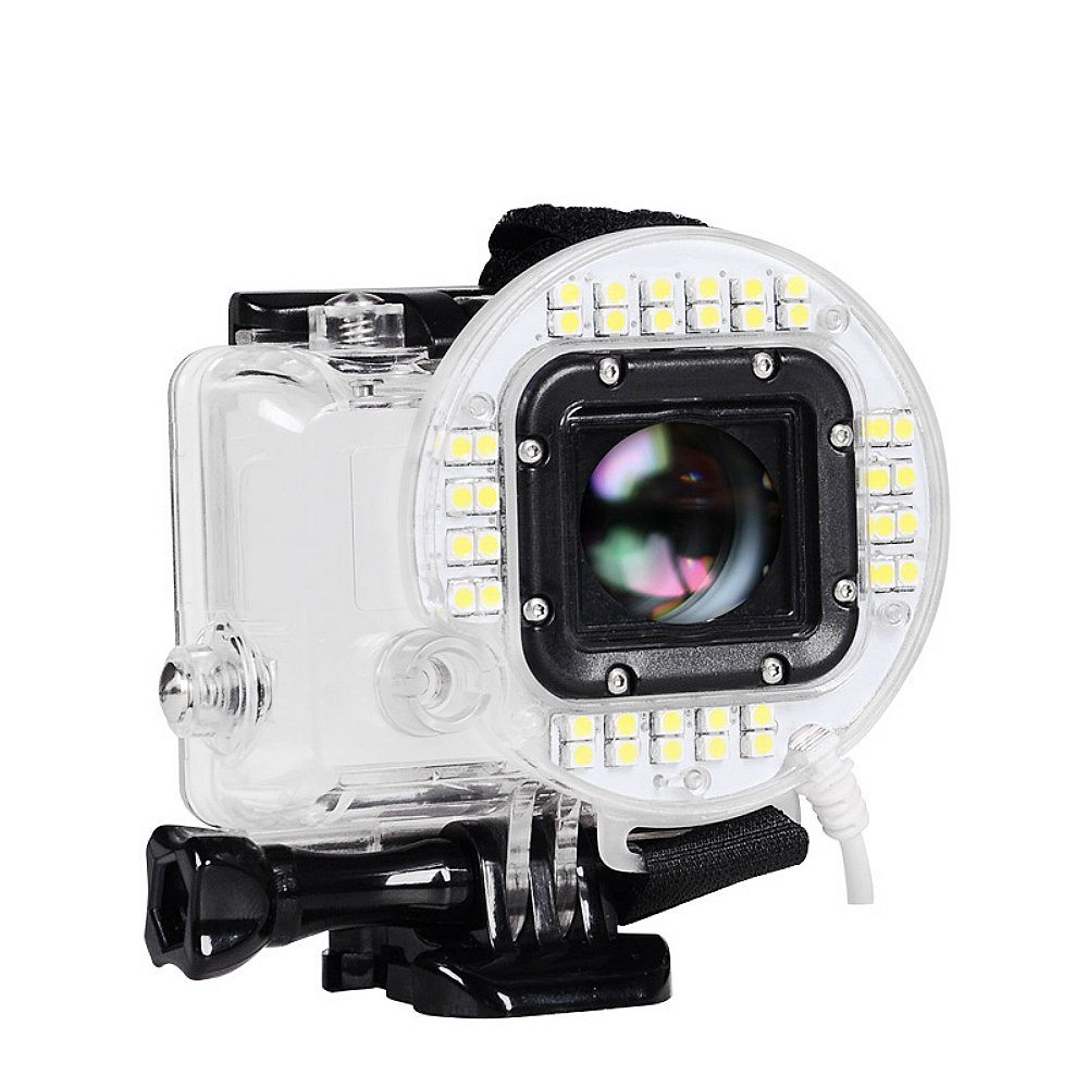 Tolifo 38 LED USB Port Ring Shooting Night Flash Light is Compatible with GoPro Hero 4 Session. by TOLIFO