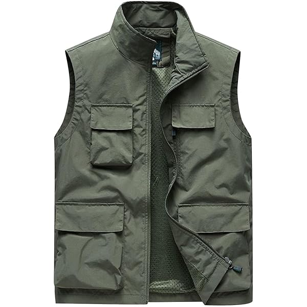 Amazon.com: Men Casual Double Sided Fleece Vest Middle And