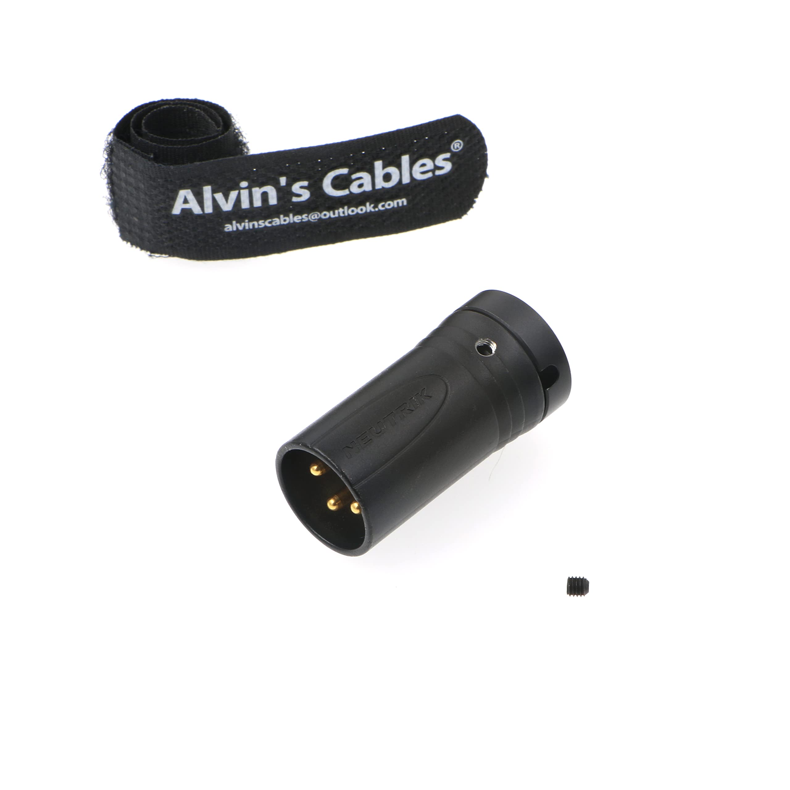 Low-Profile XLR 3 Pin Male Connector Original Plug for Audio Devices Alvin’s Cables Black
