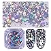 BORN PRETTY 1.5g Holographic Silver Nail Flakies Mixed Size Round Nail Sequins Glitter Paillette 2 Colors