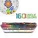 320 Piece Gel Pen Set - 160 UNIQUE Colors PLUS 160 Refills - Ideal for Adult Coloring Books - Premium Quality Pens-Glitter, Metallic, Fluorescent, Pastel, Neon, Standard, Watercolor, Rainbow Colors