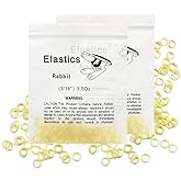 WELANE Braces Elastics, 200 PCS Dental Orthodontic Elastic Rubber Bands for Crooked Teeth,Tooth Gaps, Hairbands, Braids (Rabb