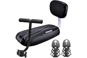Rear Bike Seat, Bike Seat Cushion Armrest Footrest Set, Back Mounted Bicycle Seat with Soft Leather