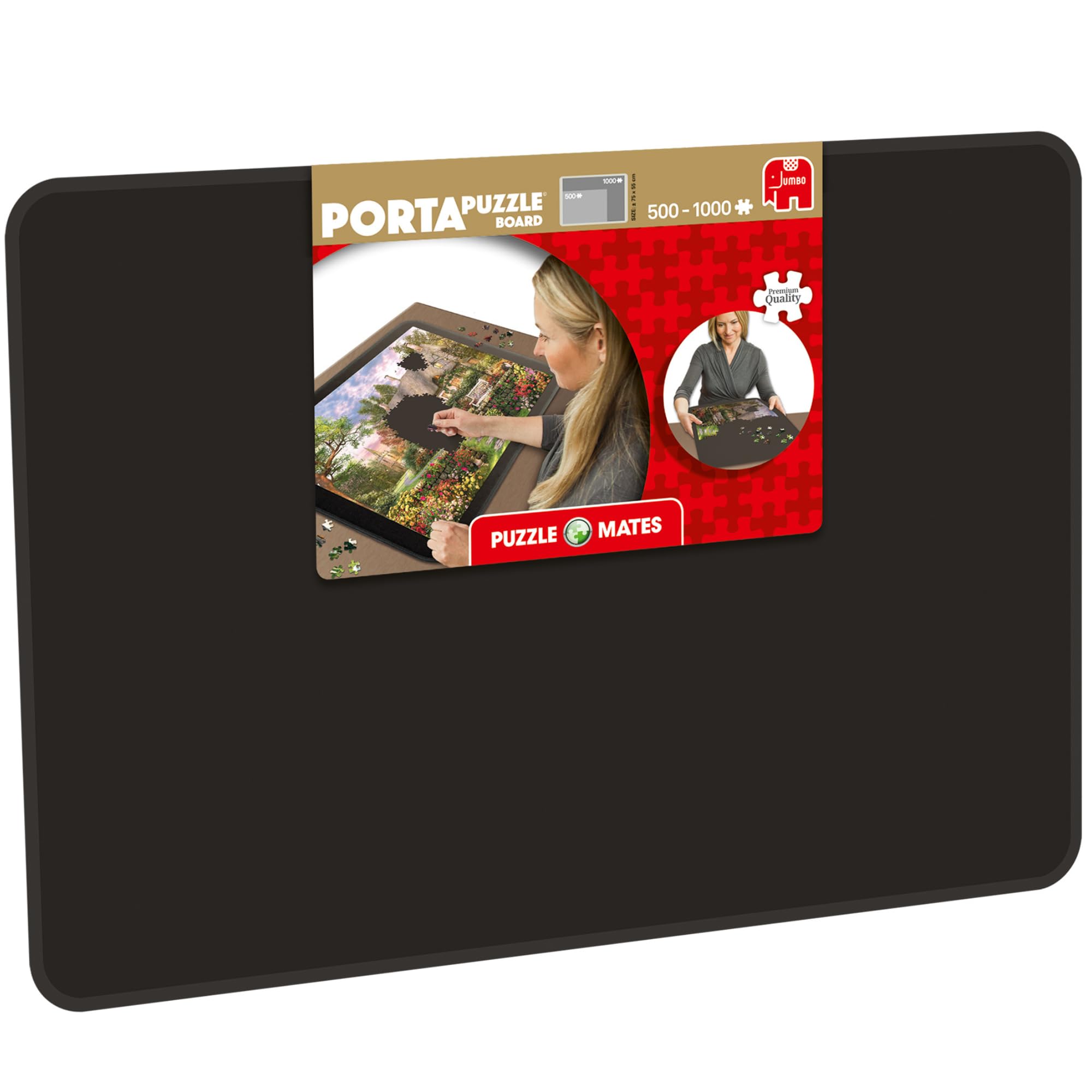 PORTA PUZZLE - Large Puzzle Board - Non-Slip Felt, Portable & Sturdy Jigsaw Board for up to 1000 Piece Puzzles - Compact, Lightweight & Easy to Store Portapuzzle Mat - Dimensions 55 x 75cm - Jumbo