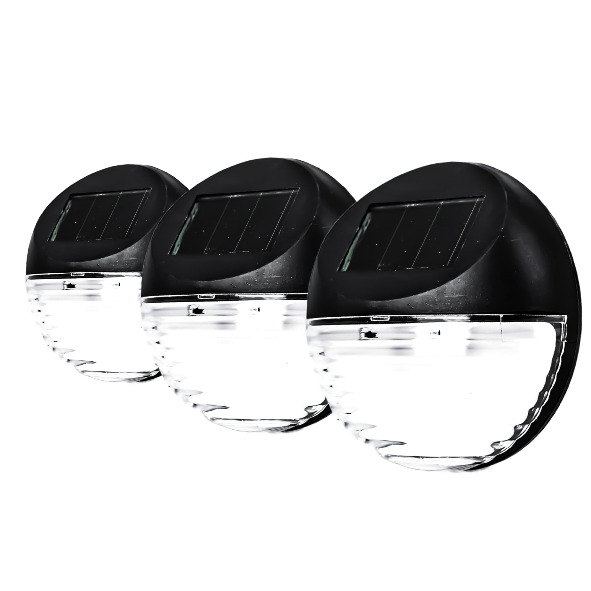 Status Solar Wall/Fence LED Lights, White,PERTHFENBLK3PK6