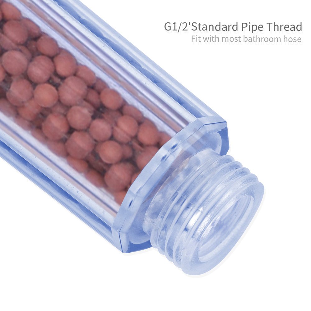 VEHHE 3 Jet Round Rainfall Hand Held Fixed Shower Head High Pressure & Saving Water Negative Lons Shower Sprinkler Head for Relation,Spa,Dry Hair and Skin