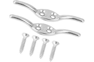 ACROPIX 2 Set 2 Inch 316 Stainless Steel Universal Marine Boat Flagpole Cleat Hook with 4 Mounting Screws Car Parts