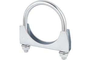 2.25" Exhaust Clamp U Bolts,Thicken Muffler Clamp with Saddle Strap for Fastening Exhaust Pipe & Reducing Noise U Clamp,Heavy