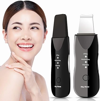 Amazon ウォーターピーリング美顔器 Sky Stone 超音波ウォーターピーラー 黒ずみ ニキビ 角栓 皮脂汚れ除去 美肌 たるみ 毛穴ケア Usb充電式 シリコンカバー付き 日本語取扱説明書付き Sky Stone 美顔器 美容器