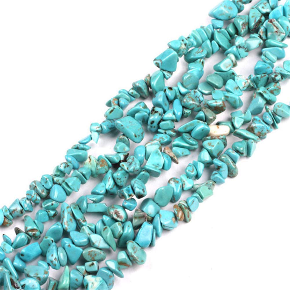 GEM-Inside Turquoise Chips 5-8mm Freeform Gemstone Semi Precious for Jewellery Making 34" per Strand — image 1