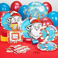 BirthdayExpress Dr Seuss Party Supplies - Standard Party Pack Bundle for 16