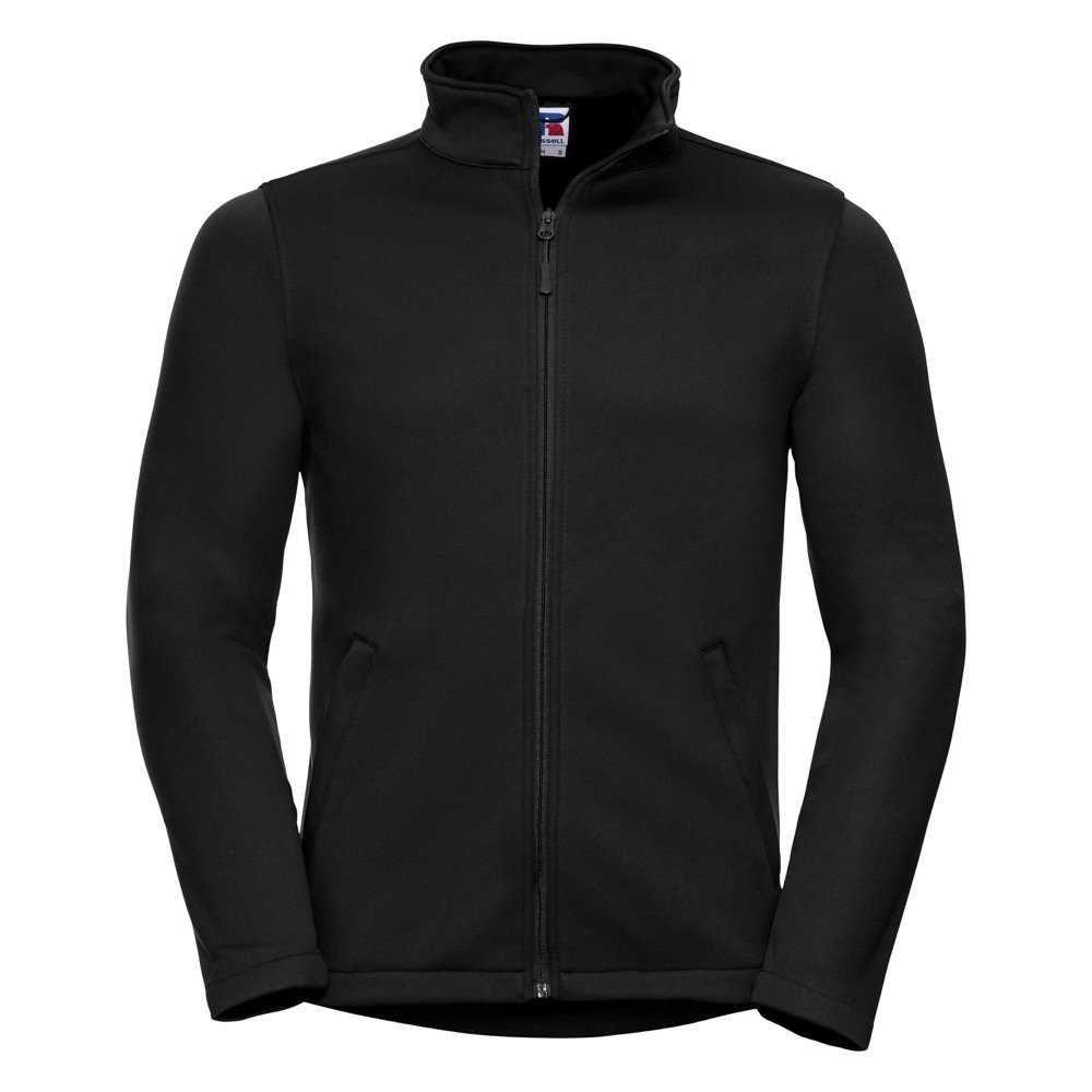 Russell R040M-36-L Men's Smart Softshell Jacket, Large Size, Black