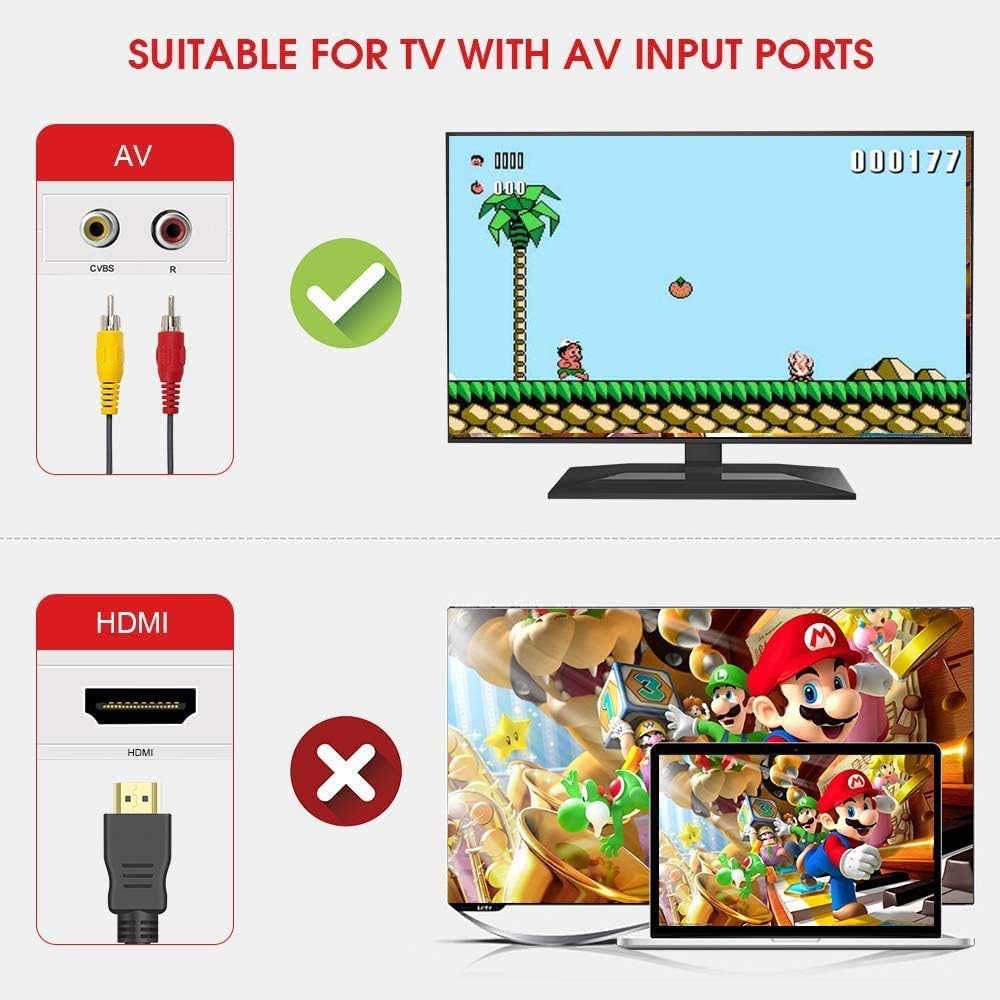 Donop Retro Game Console, Classic Video Games System Consoles Built-in 620 Games with 2 Classic Controllers for Family TV AV Output: Computers & Accessories