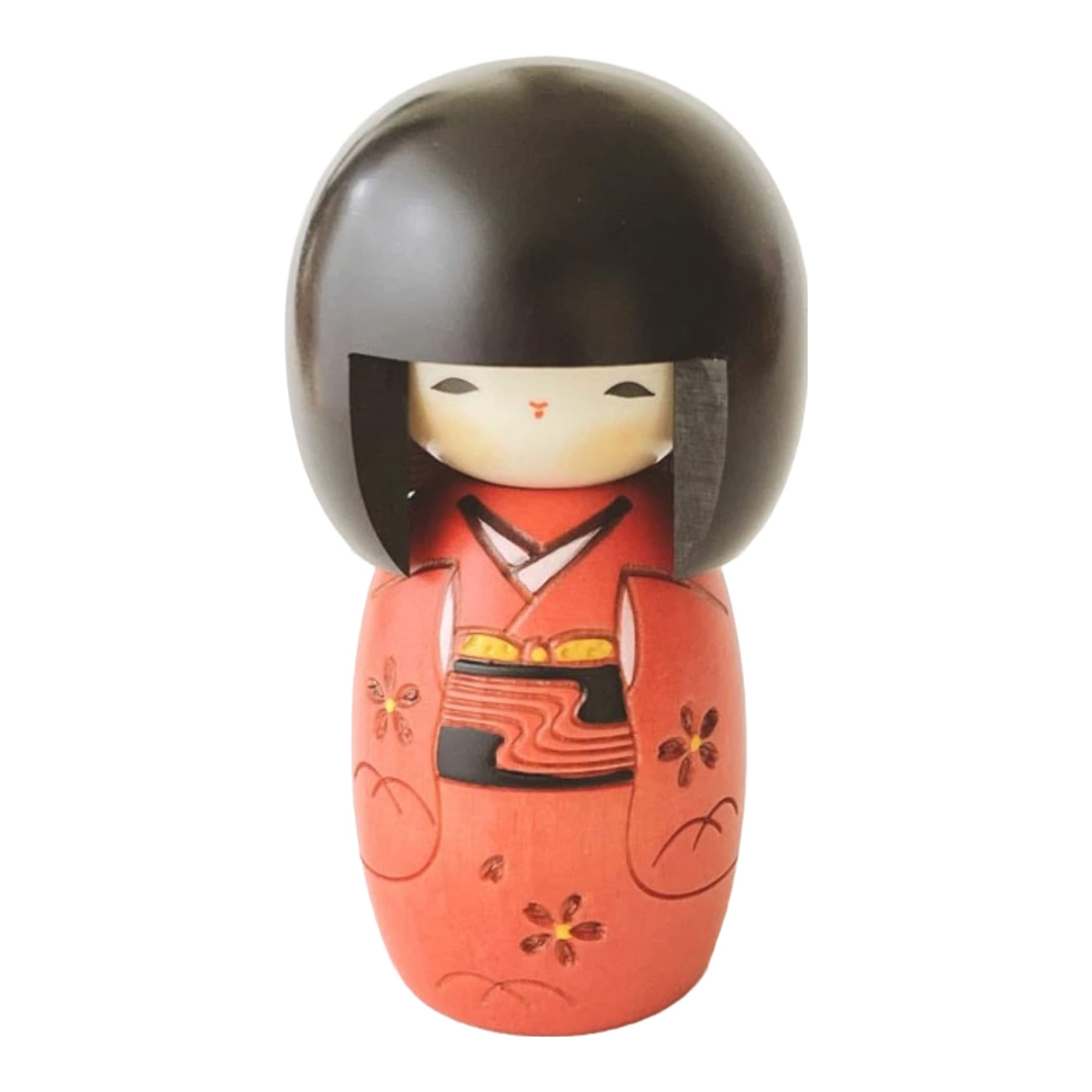 Usaburo Sosaku Kokeshi Doll Osanago Red Color Small Size Made in Japan