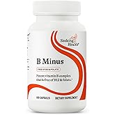 Seeking Health B-Minus - Complex Vitamin Supplement with Biotin & Riboflavin - Vitamin B Blend Supports Brain Health & Energy - 100 Capsules