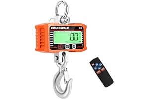 Memows Hanging Scale 2000Kg 4400Lb, Digital Industrial Crane Scale, Heavy Duty Handheld Mini Crane Scale with Hooks and Accur