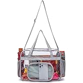 UEOE Clear Bags Stadium Approved,See Through Tote Bag+Shoulder Strap Large Transparent Bag