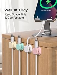 Magnetic Cable Clips, Adjustable Cord Holder