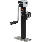 CURT 28354 Weld-On Pipe-Mount Swivel Trailer Jack, 5,000 lbs., 10 Inches Vertical Travel