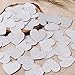MOWO Glitter Heart Confetti Circles Wedding Party Decor and Table Decor 1.2’’ in Diameter (Silver Glitter,200pc)
