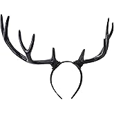MOSTORY Reindeer Antler Horns Headband - Deer Antlers Headband for Women Cosplay Photo Shoot Renaissance Halloween
