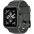Spigen Rugged Armor Pro Designed for Apple Watch Case with Band Series 9/8/SE2/7/6/SE/5/4 45mm/44mm Protective TPU Cover with Strap