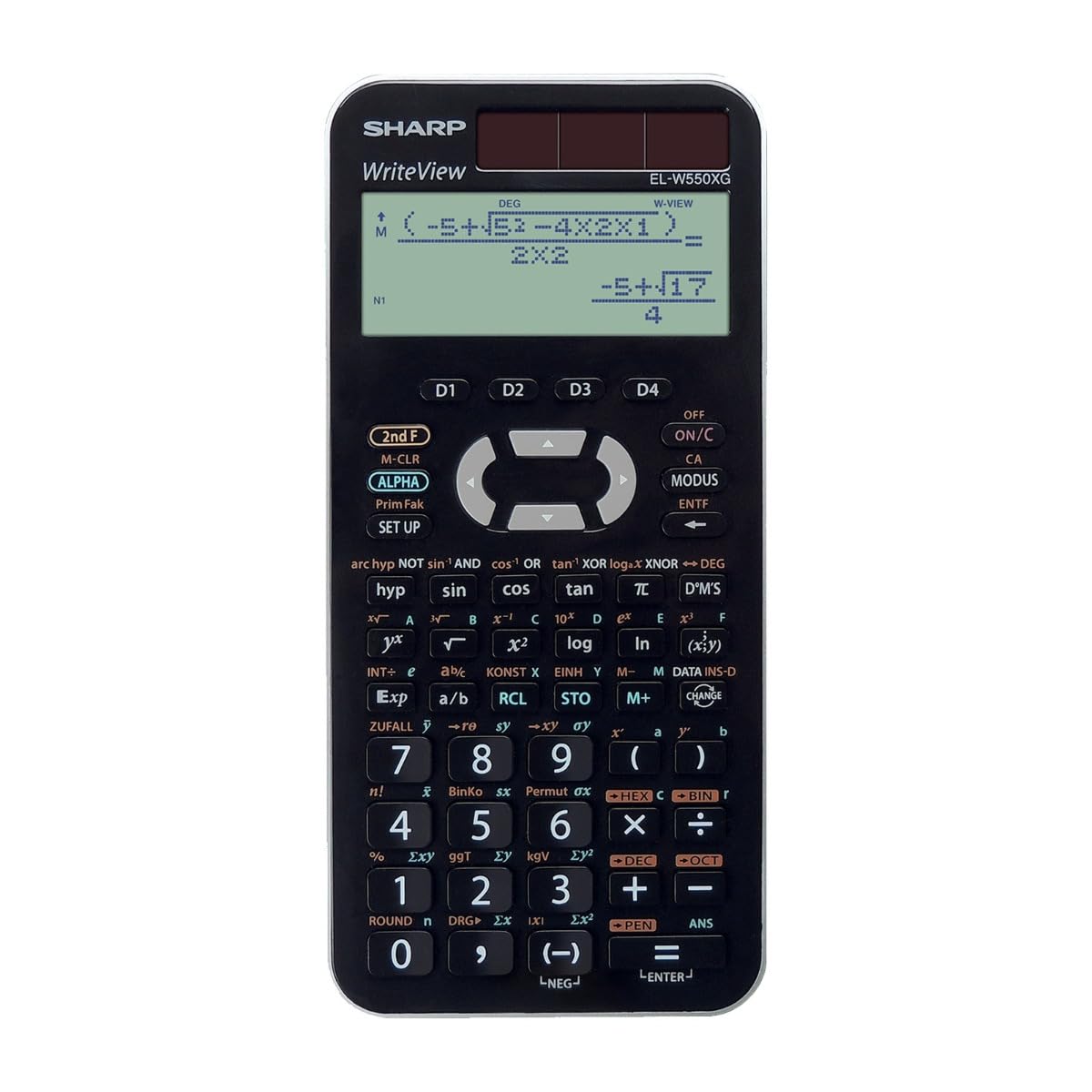 Sharp EL-W550XG Scientific Calculator - Black
