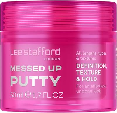 Lee Stafford Hair Styling Putty Messed Up Lightweight Pliable Shaping Wax 50ml