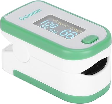 Portable Pulse Oximeter Fingertip with LED Display, Blood Oxygen Meter Finger Oxymeter Finger with Pulse Oximeter Blood Oxygen Saturation Monitor Heart Rate Meter with Lanyard