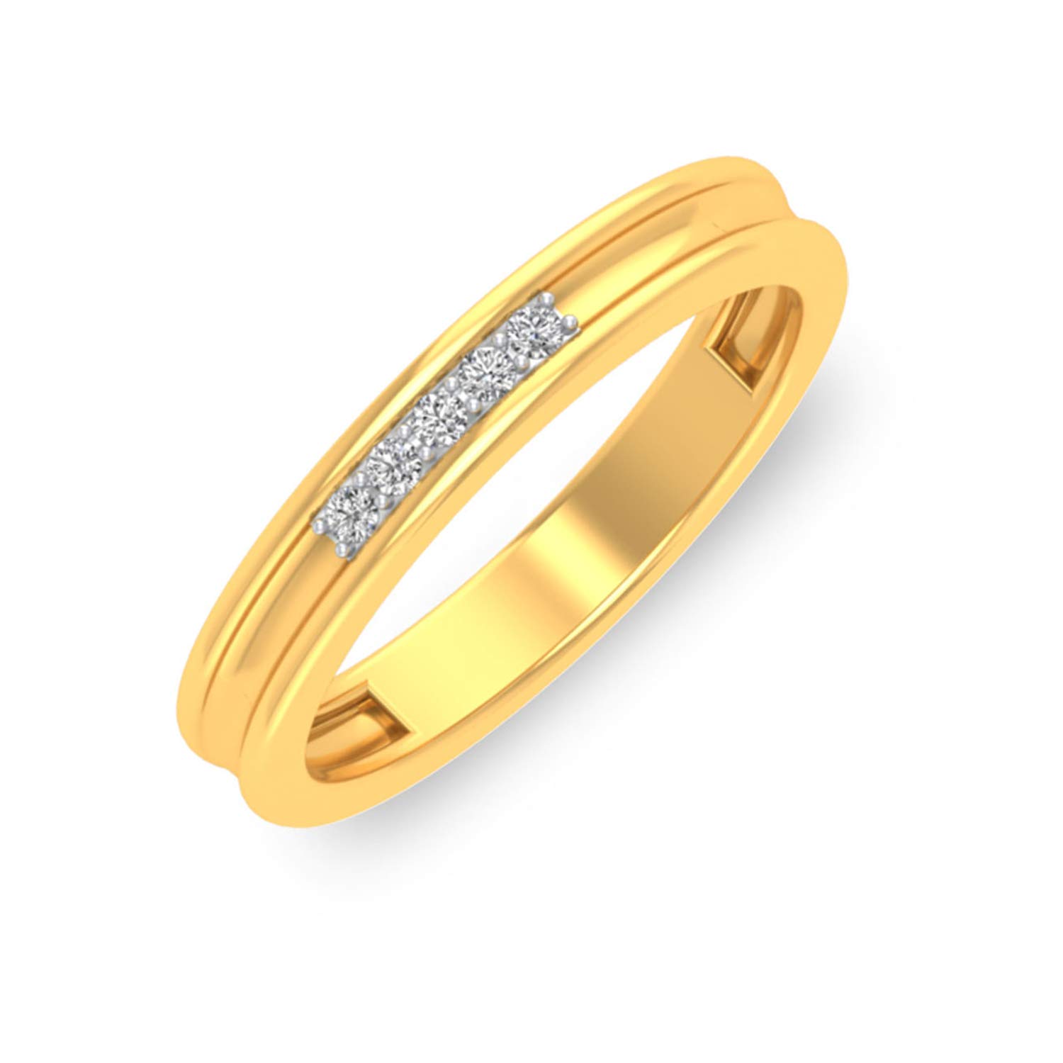 Buy P.N.Gadgil Jewellers 22k (916) Yellow Gold and American Diamond 