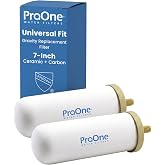 ProOne G-Series 7" Gravity Filter Replacement - Microplastics, Lead &amp; PFAS | IAPMO Certified | Fits ProOne, Berkey, MaxClear, Purewell &amp; Waterdrop Gravity Systems | Ceramic + Carbon | 2-Pack