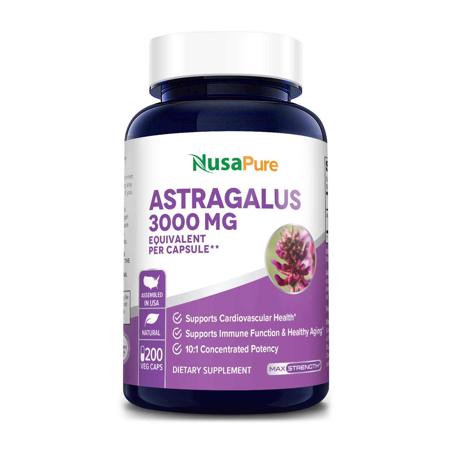 Astragalus 3000 mg Per Caps 200 Veggie Capsules (Vegetarian, NonGMO
