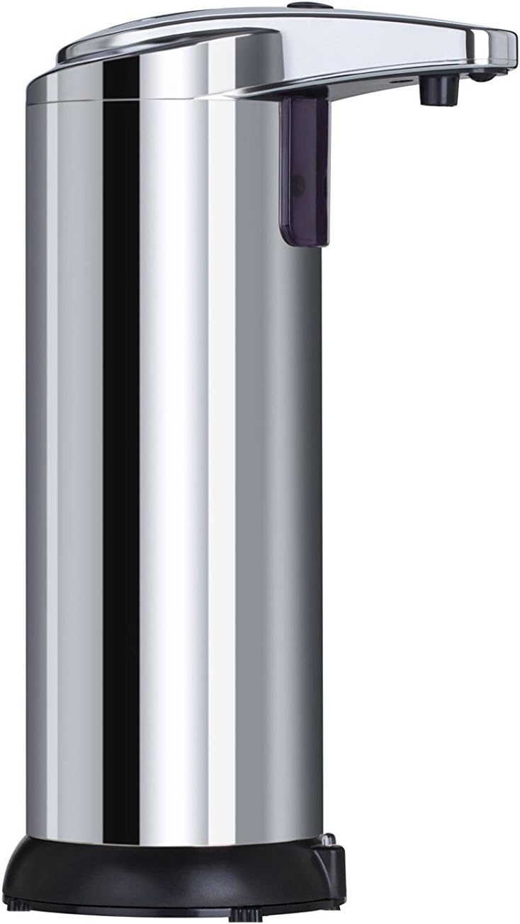 True Home Smart Automatic Soap Dispenser - Touchless Electric Stainless Steel Liquid Hand Set dispensers - Used for Bathroom, Commercial, Kitchen, Office - Small Spray for Kids - Easy to Refill