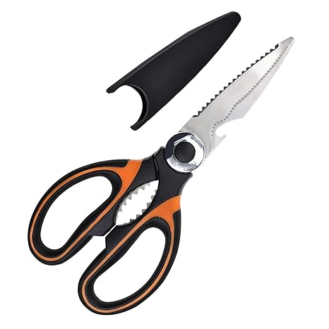 Ponsey Küchenschere - Multifunktionale Schere Haushaltsschere Kitchen Scissors aus Edelstahl für Gemüse Kräuter und Fleisch K