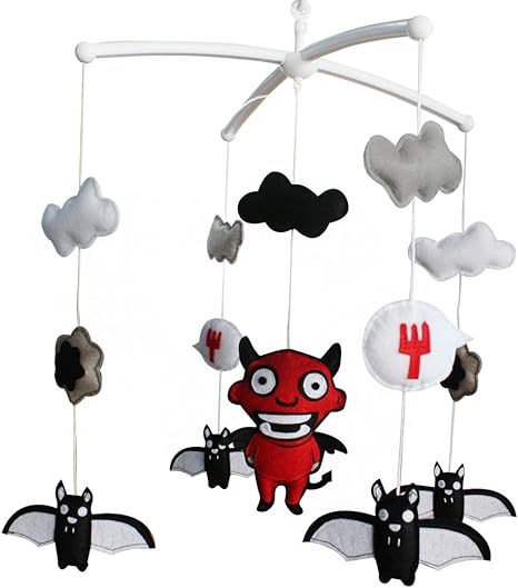 Demonio y Murciélago] Juguetes colgantes creativos, caja musical de liquidación, campana de cama: Amazon.es: Bebé