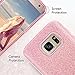 Galaxy S7 Case, Imikoko Rose Gold Luxury Hybrid Beauty Crystal Rhinestone with Gold Sparkle Glitter PC Hard Protective Diamond Case Cover for Samsung Galaxy S7 (3 in 1/Rose Gold)