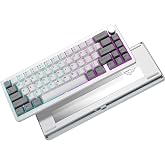 YUNZII AL68 Aluminum Wireless Mechanical Keyboard(Silver,Cocoa Cream V2) | QMK/VIA, Function Knob, Gasket Mount, RGB Backlit, Creamy Pre-lubed Switches, BT/2.4G/USB-C, for Gaming/Mac/Win