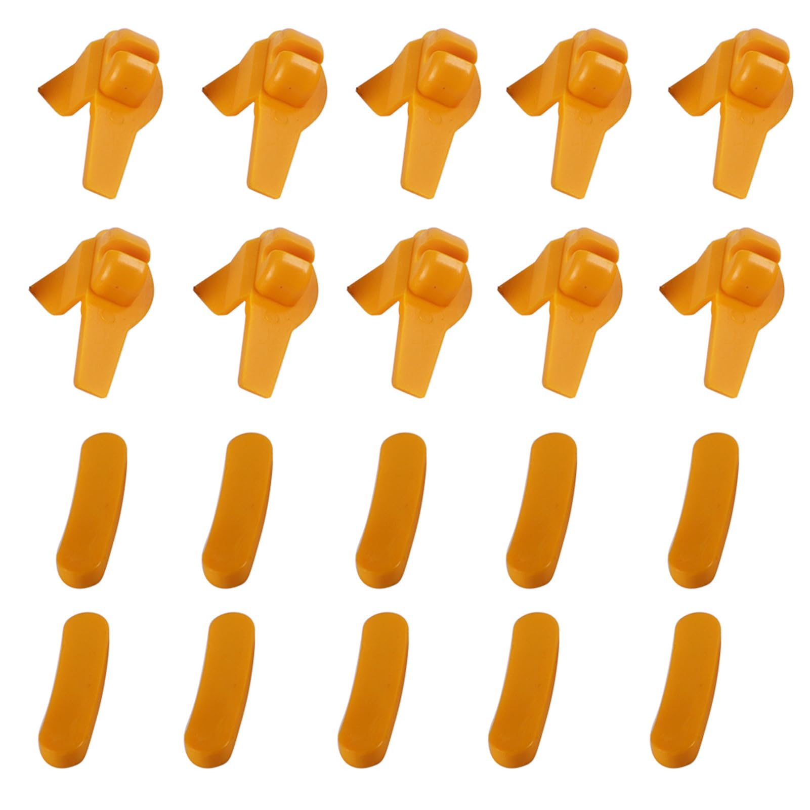 Qiilu Tyre Changer Protector, 20pcs Universal Tyre Changer Mount Demount Head Duck Insert Rim Protector Tire Machine Accessories Tire Wheel Repair Tools Yellow