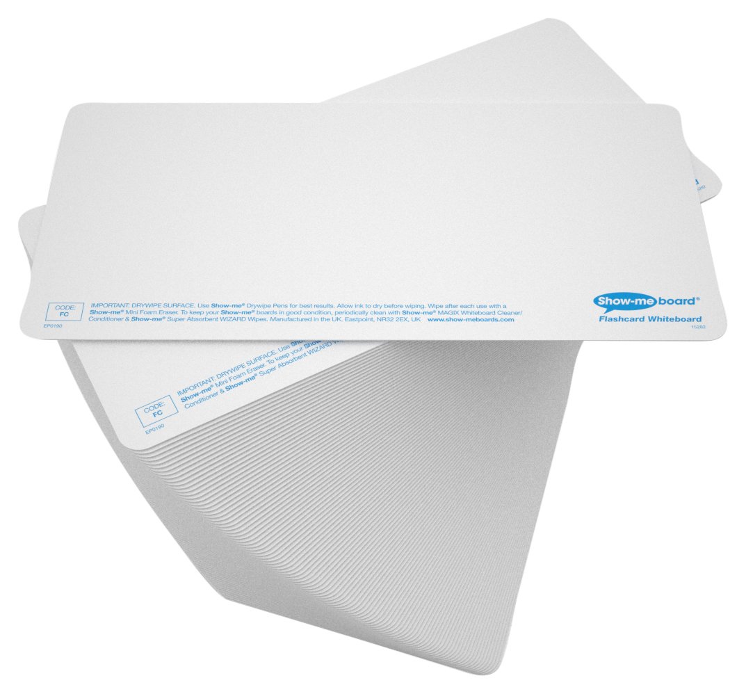 Show-me Drywipe Flashcards, Pack of 100